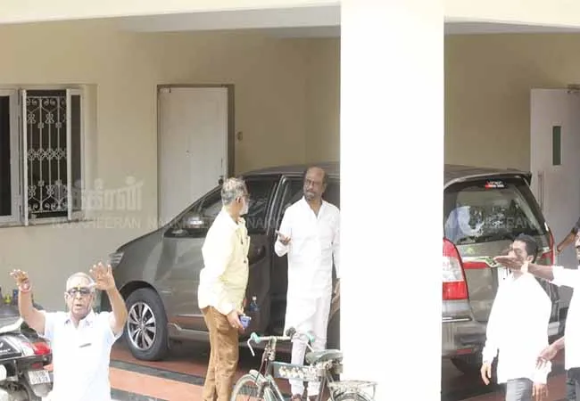  With District Secretaries actor rajinikanth discussion 